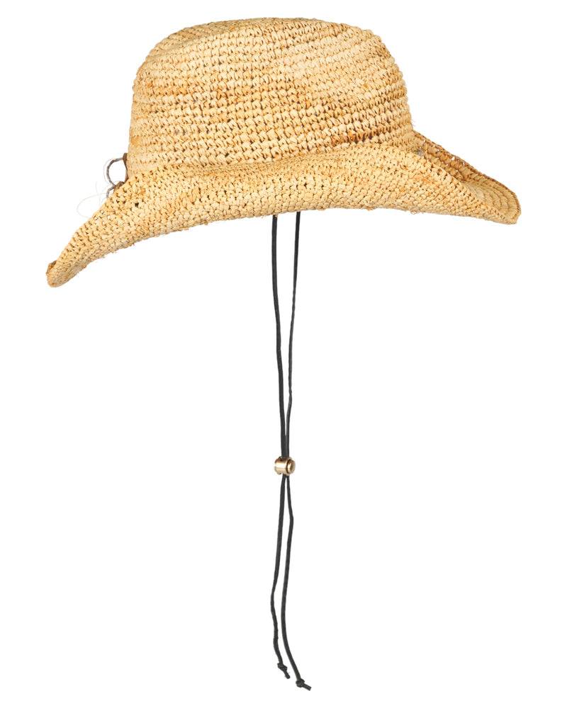 Loevenich Loevenich Cowboyhut - Leichter Naturfarbener Raffia-Strohhut mit formbarem Rand Saisonale Angebote