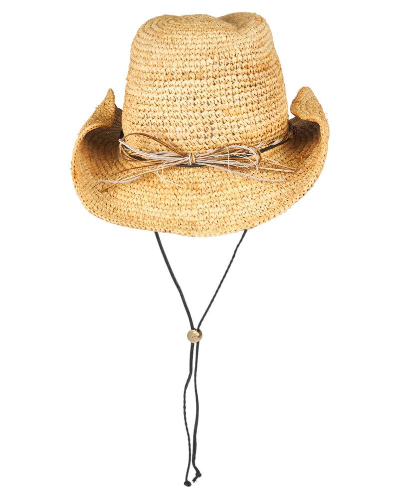 Loevenich Loevenich Cowboyhut - Leichter Naturfarbener Raffia-Strohhut mit formbarem Rand Saisonale Angebote