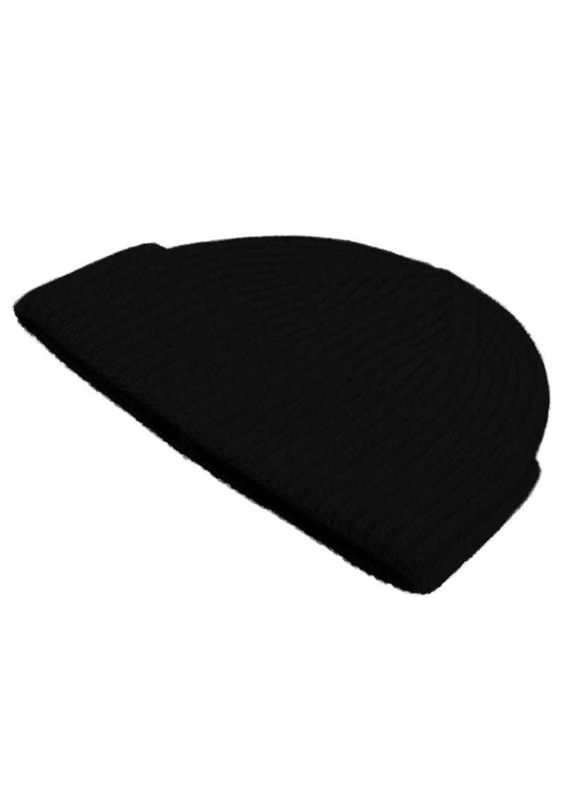 Loevenich Kaschmir-Mütze, Handschuh + Schal mit geometrischem Muster - Schwarz Super Sparpreis