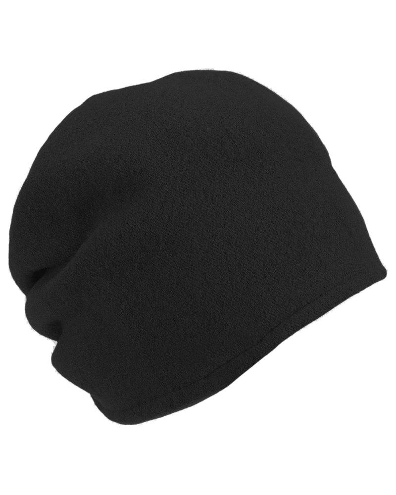 Loevenich Woll-Beanie, hinten gerafft in uni Schwarz Begrenzte Freigabe