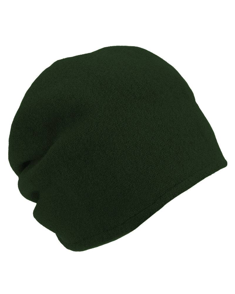 Loevenich Woll-Beanie, hinten gerafft in uni Waldgrün Letzter Tag