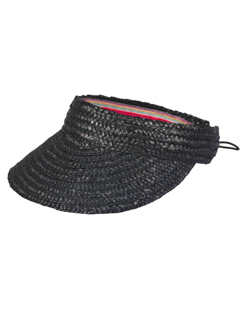 Loevenich Strand- und Sport-Visor aus Stroh-Schwarz Rabatte dieses Monats