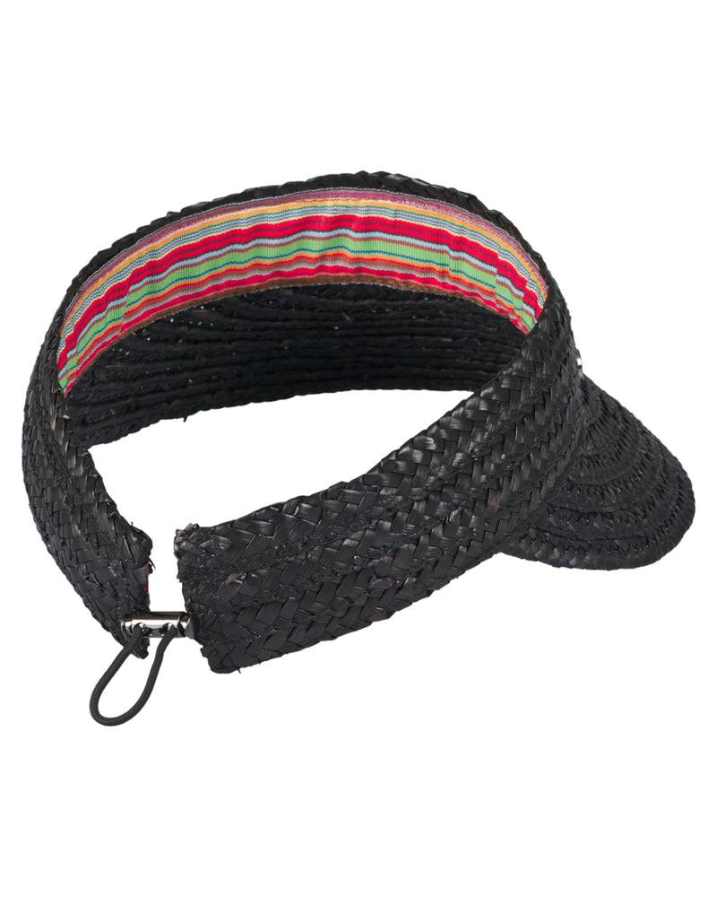 Loevenich Strand- und Sport-Visor aus Stroh-Schwarz Rabatte dieses Monats