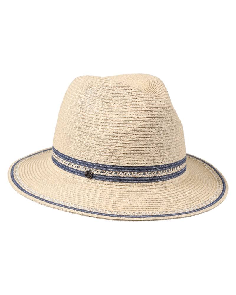 Loevenich Fedora-Natur-Blau Günstiger Verkauf