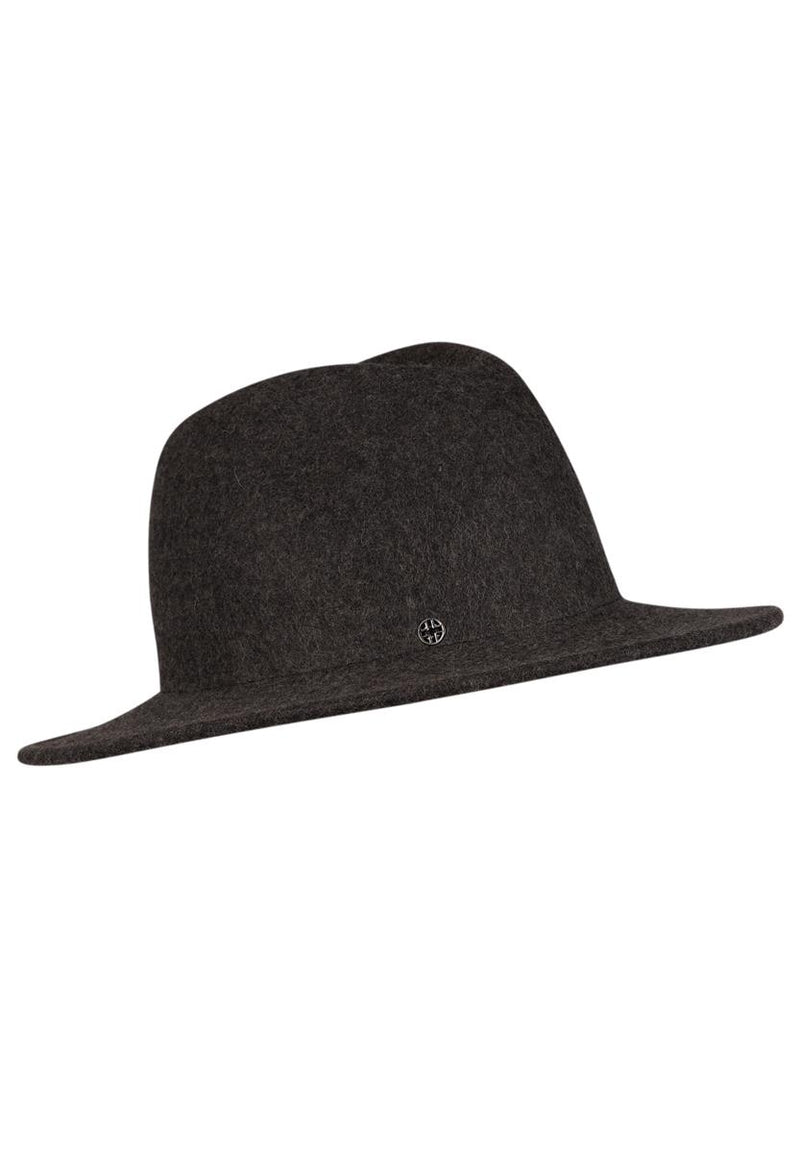 Loevenich kleiner Fedora - Anthrazit meliert Preisnachlass