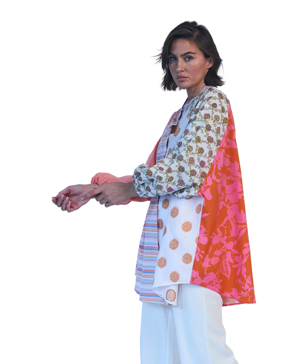 Love Joy Victory RE-BIRTH PATCHWORK BLUSE PEONIA Bis zu 60% Rabatt