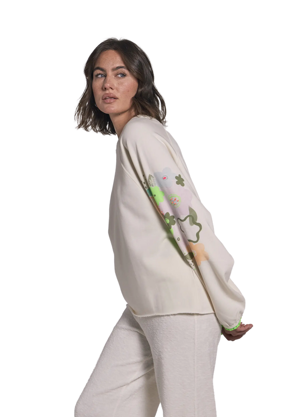 Love Joy Victory Sweatshirt mit Stickereien Tulala Blitzverkäufe