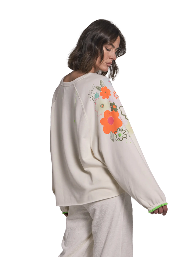Love Joy Victory Sweatshirt mit Stickereien Tulala Blitzverkäufe