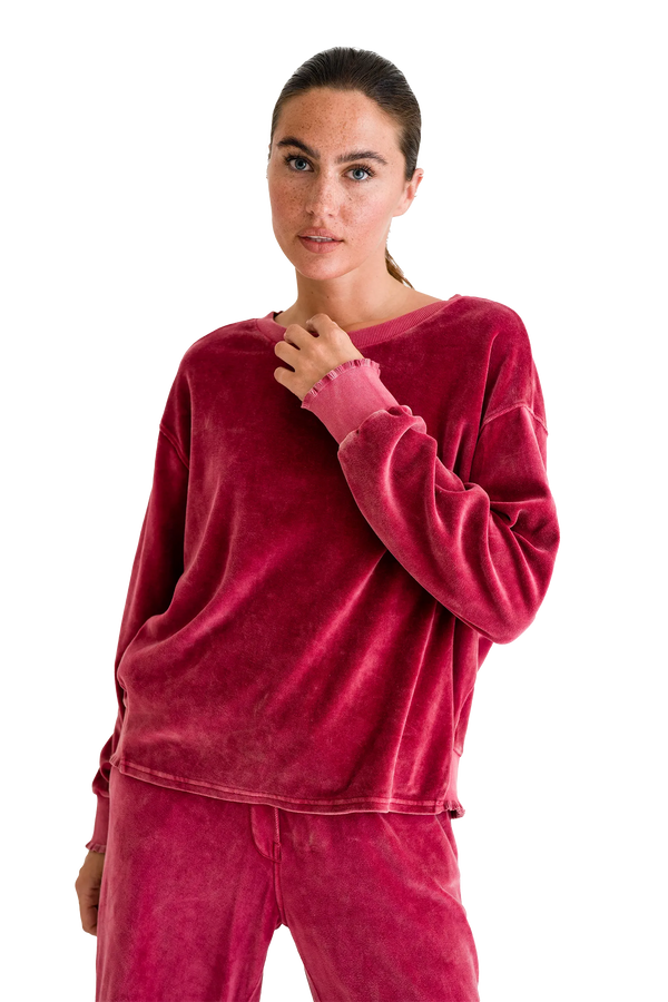 Love Joy Victory Velvet SWEATSHIRT ROSE Neueste Stile