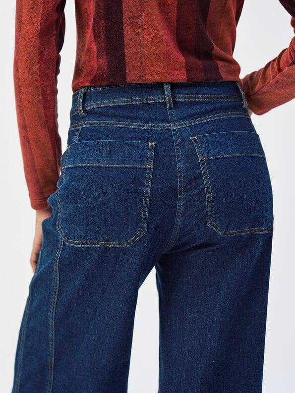 Mademoiselle YéYé Jeans Hose mit breitem Saumaufschlag aus Bio-Baumwolle Kostenlose Rückgabe