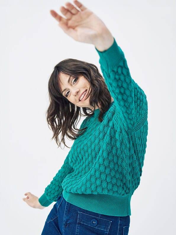 Mademoiselle YéYé Grobstrick Pullover aus Bio-Baumwolle Neueste Stile