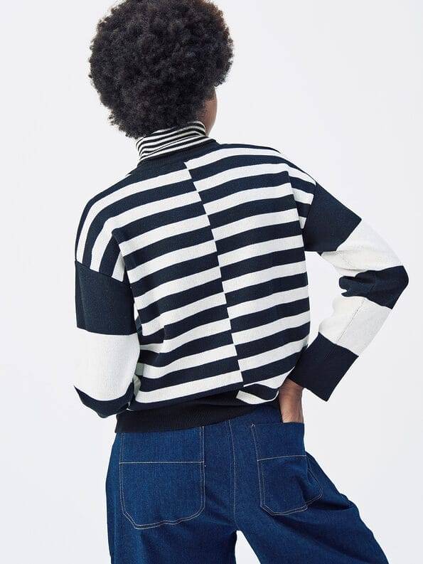 Mademoiselle YéYé Rollkragen Strickpullover aus Bio-Baumwolle Letzte 2 Tage