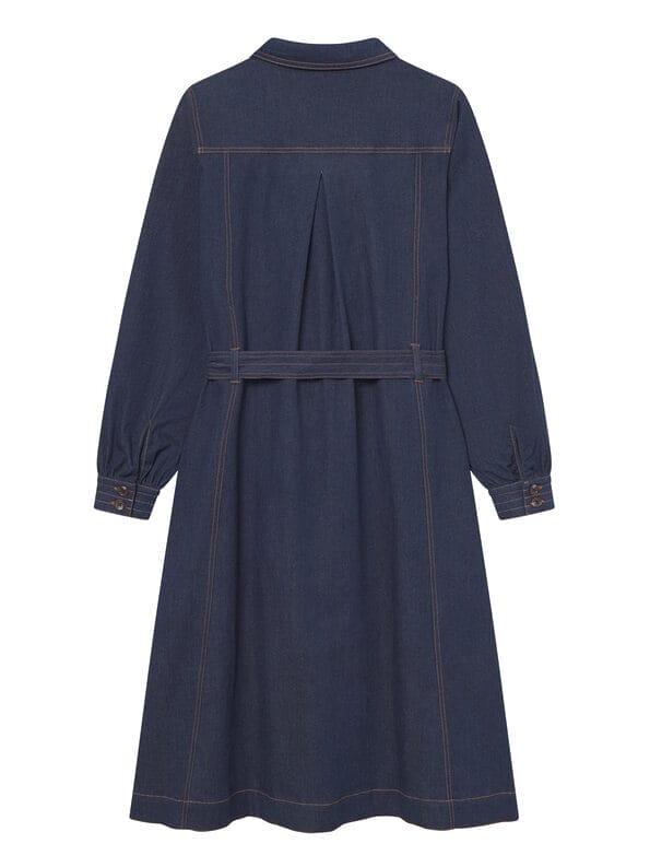 Mademoiselle YéYé Jeans Kleid mit Bindeband aus Bio-Baumwolle Letzter Tag