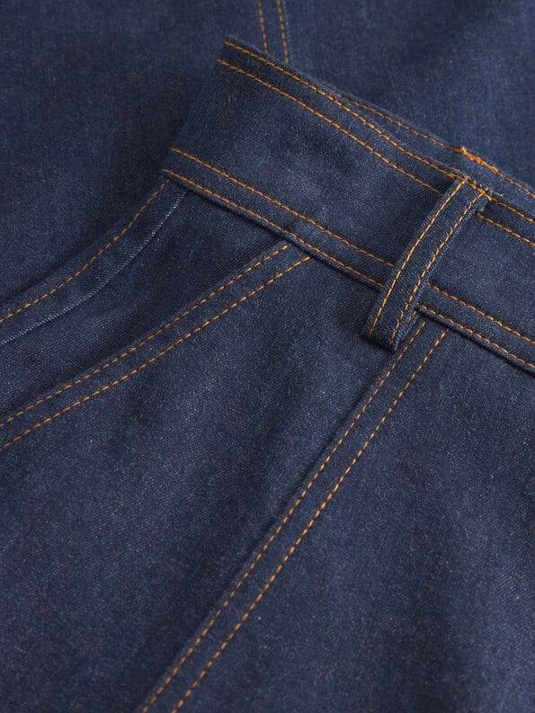 Mademoiselle YéYé Jeans Midi-Rock mit Knopfleiste aus Bio-Baumwolle Zeitbegrenzte Promotion