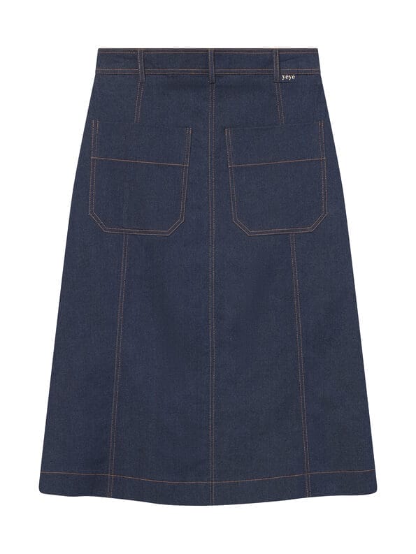 Mademoiselle YéYé Jeans Midi-Rock mit Knopfleiste aus Bio-Baumwolle Zeitbegrenzte Promotion