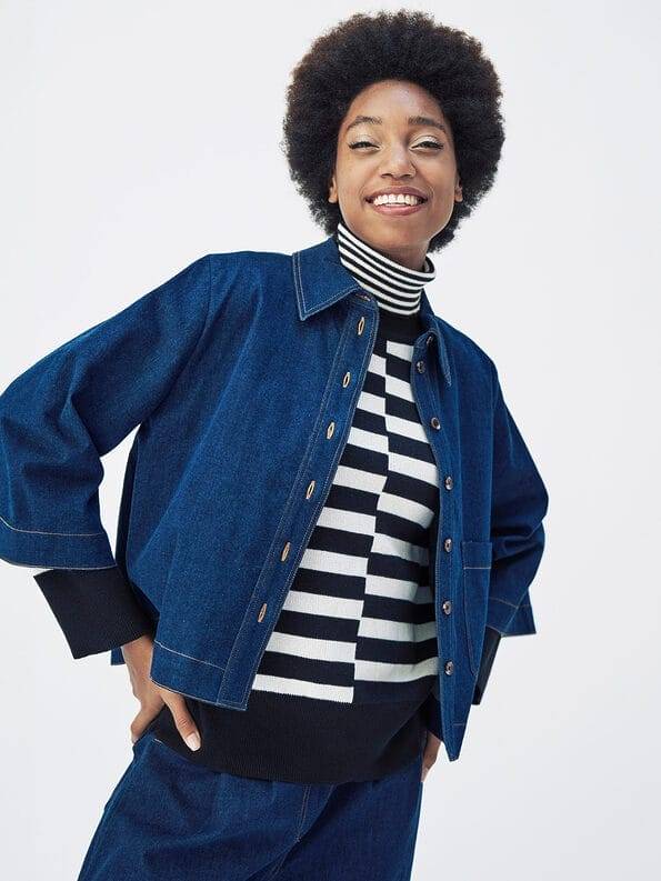 Mademoiselle YéYé Jeans Overshirt aus Bio-Baumwolle Bis zu 50% Rabatt