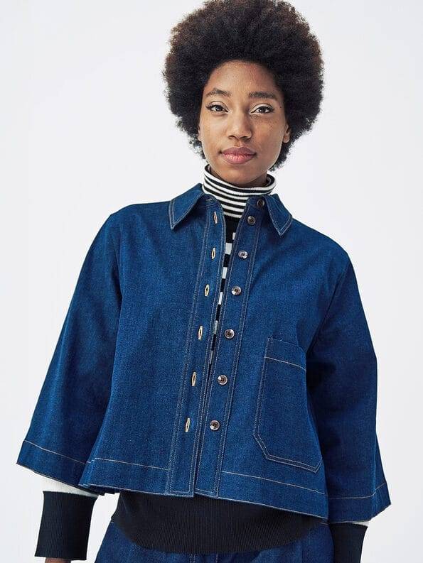 Mademoiselle YéYé Jeans Overshirt aus Bio-Baumwolle Bis zu 50% Rabatt
