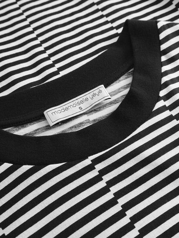 Mademoiselle YéYé T-Shirt mit Stickerei aus Bio-Baumwolle Sonderangebot der Fabrik
