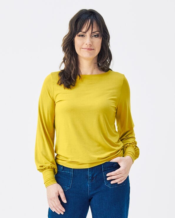 Mademoiselle YéYé Jersey Top mit Ballonärmeln aus Ecovero by Lenzing Nur noch ein Tag übrig