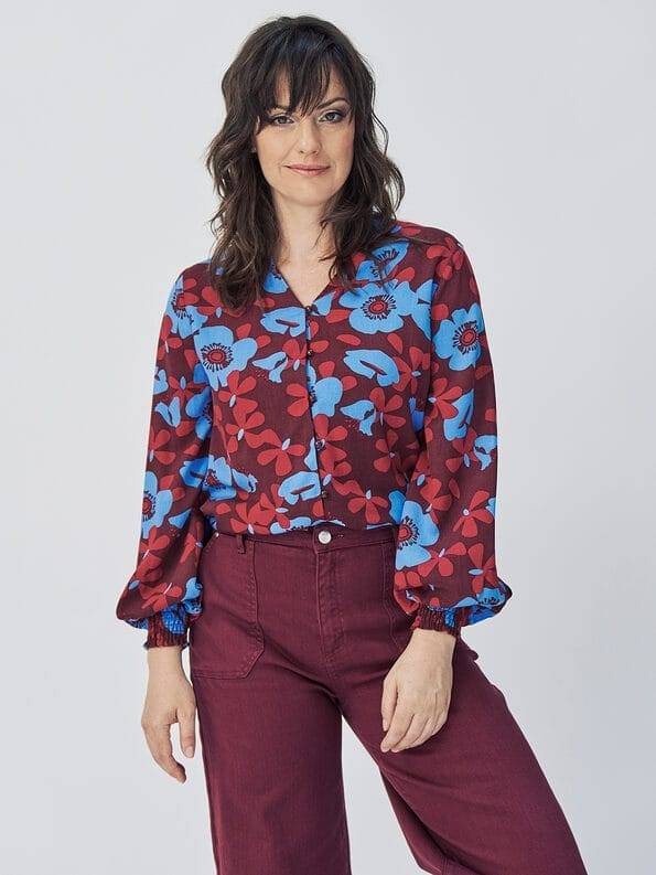 Mademoiselle YéYé Bluse mit Ballonärmeln aus Ecovero by Lenzing Begrenzt auf 3 Tage