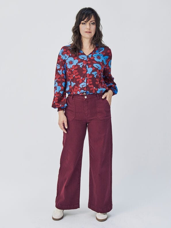 Mademoiselle YéYé Jeans Hose mit weitem Bein aus Bio-Baumwolle Speichern exportieren