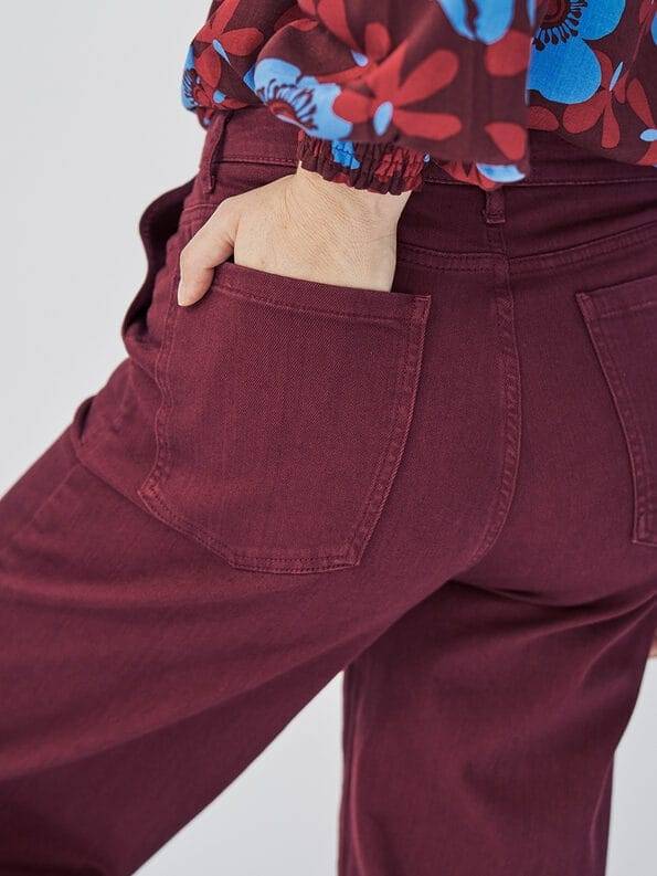Mademoiselle YéYé Jeans Hose mit weitem Bein aus Bio-Baumwolle Speichern exportieren