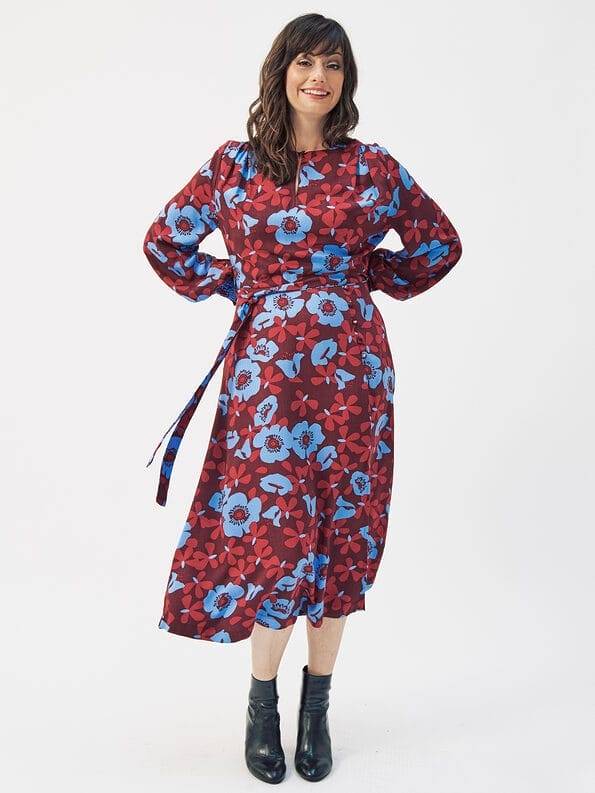 Mademoiselle YéYé Midikleid mit Saumschlitz aus Ecovero by Lenzing Im Verkauf