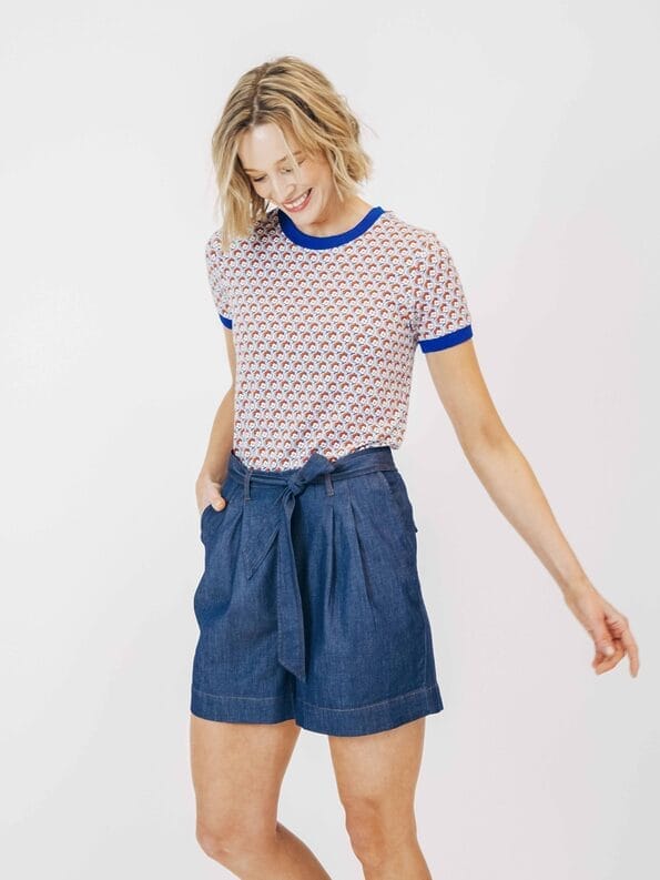 Mademoiselle YéYé Jeans Short mit weitem Bein aus Bio-Baumwolle Angebote
