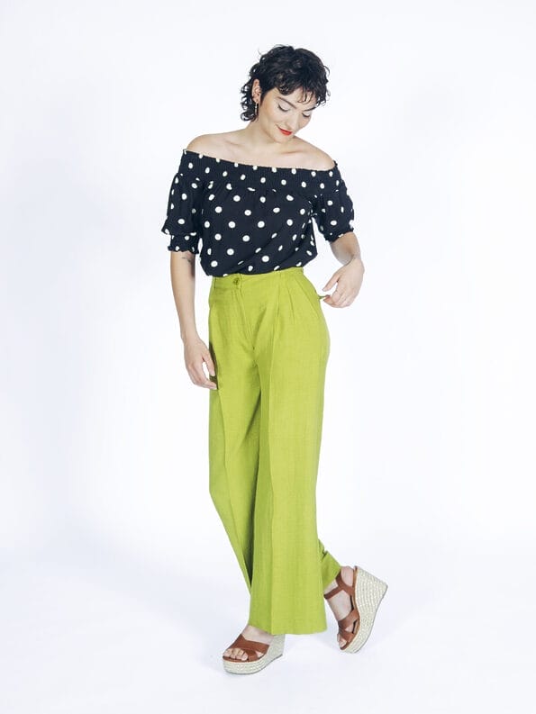Mademoiselle YéYé Schulterfreie Bluse aus EcoVero by Lenzing im Angebot