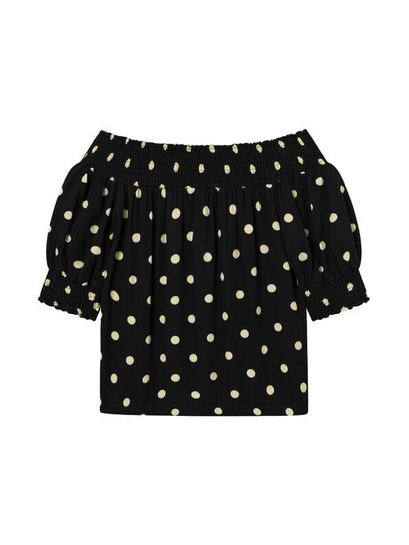 Mademoiselle YéYé Schulterfreie Bluse aus EcoVero by Lenzing im Angebot