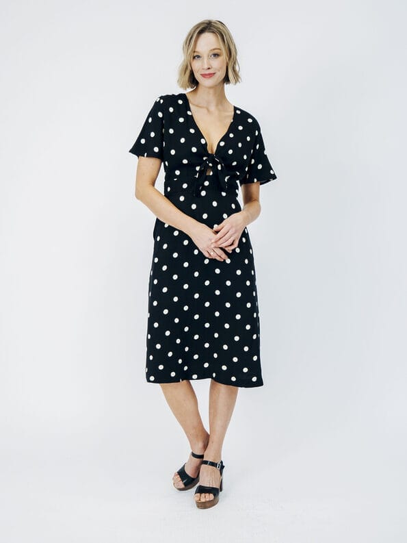 Mademoiselle YéYé Kleid mit Knotendetail aus EcoVero by Lenzing Meist gekauft