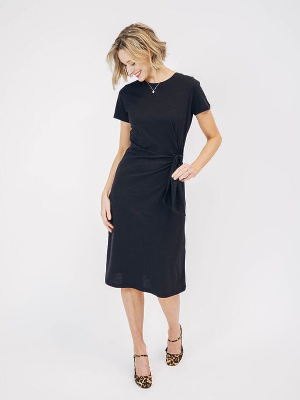 Mademoiselle YéYé Shirtkleid mit Knotendetail aus Bio-Baumwolle Kostenloser Versand
