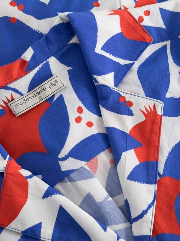 Mademoiselle YéYé Kurzarm Hemdbluse mit Reverskragen aus Bio-Baumwolle Versandkostenfrei