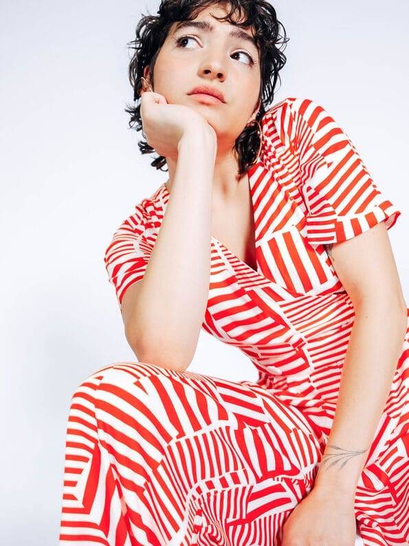 Mademoiselle YéYé Jumpsuit mit langem Bein aus EcoVero by Lenzing Saisonschlussverkauf