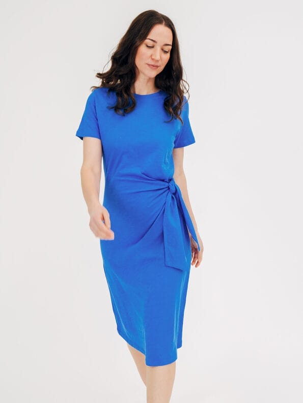 Mademoiselle YéYé Shirtkleid mit Knotendetail aus Bio-Baumwolle Weihnachtsangebot