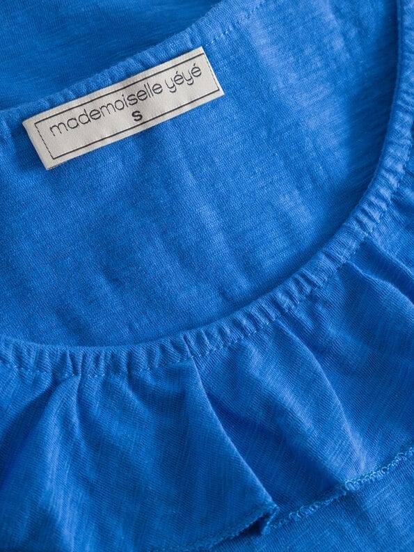 Mademoiselle YéYé Top mit gerüschtem Ausschnitt aus Bio-Baumwolle Osterangebot