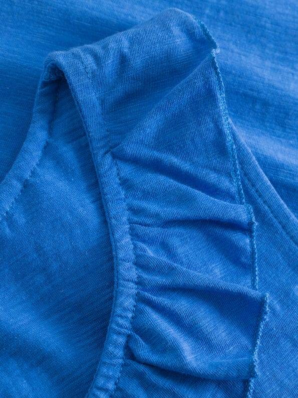 Mademoiselle YéYé Top mit gerüschtem Ausschnitt aus Bio-Baumwolle Osterangebot