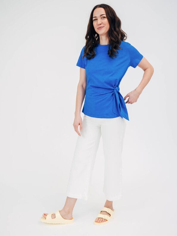 Mademoiselle YéYé Shirt mit Knotendetail aus Bio-Baumwolle Muttertagsangebot