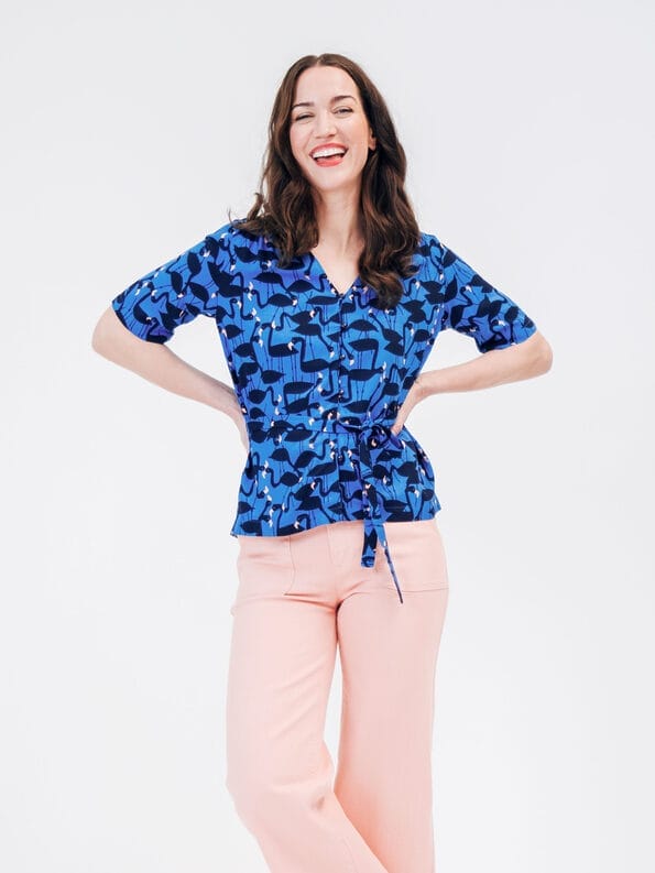 Mademoiselle YéYé Bluse mit Bindeband aus EcoVero by Lenzing Valentinstagsangebot