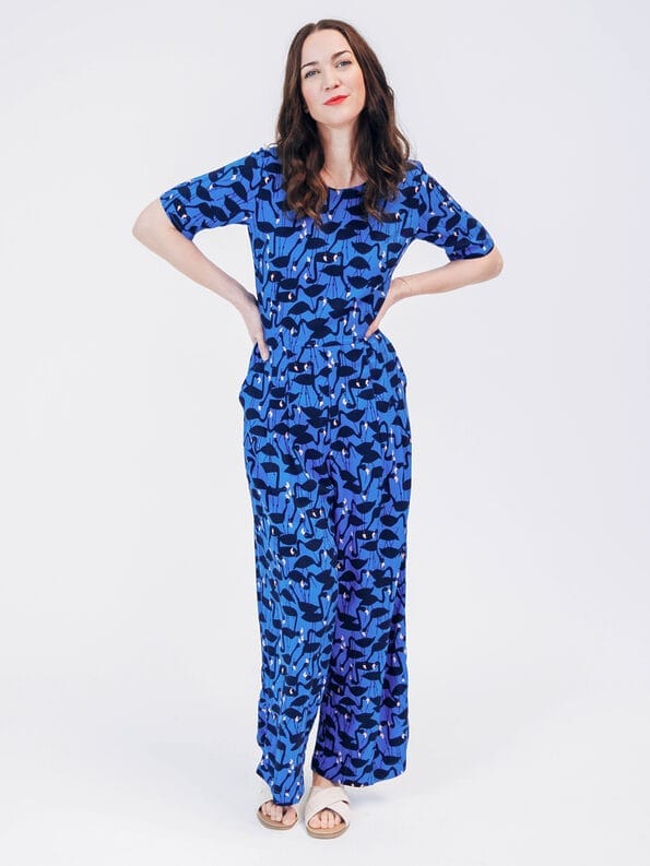 Mademoiselle YéYé Jumpsuit mit verkürztem Bein aus EcoVero by Lenzing Jubiläumsangebot