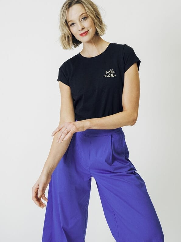 Mademoiselle YéYé Bundfaltenhose mit verkürztem Bein und Bindeband Neueste Mode