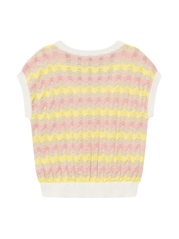 Mademoiselle YéYé Ajour Stricktop aus Bio-Baumwolle mit Lurex Super Rabatt