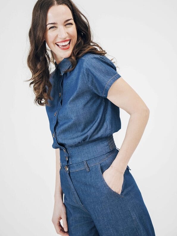 Mademoiselle YéYé Jeans Hemdbluse aus Bio-Baumwolle Begrenzt auf 3 Tage
