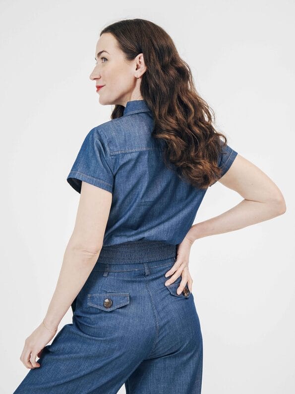 Mademoiselle YéYé Jeans Hemdbluse aus Bio-Baumwolle Begrenzt auf 3 Tage