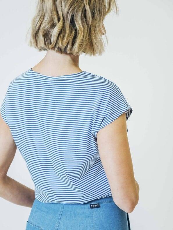 Mademoiselle YéYé Jersey Knotentop aus Bio-Baumwolle zollfrei