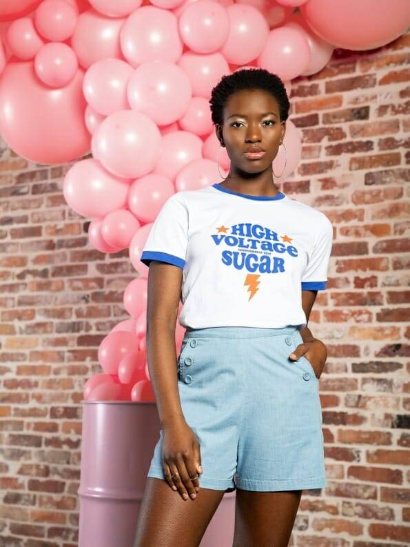 Mademoiselle YéYé High Voltage Sugar T-Shirt Günstiger Verkauf