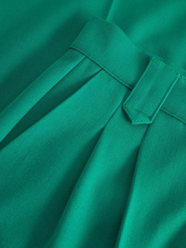 Mademoiselle YéYé Bundfaltenhose mit weitem Bein aus Gabardine Rabatt