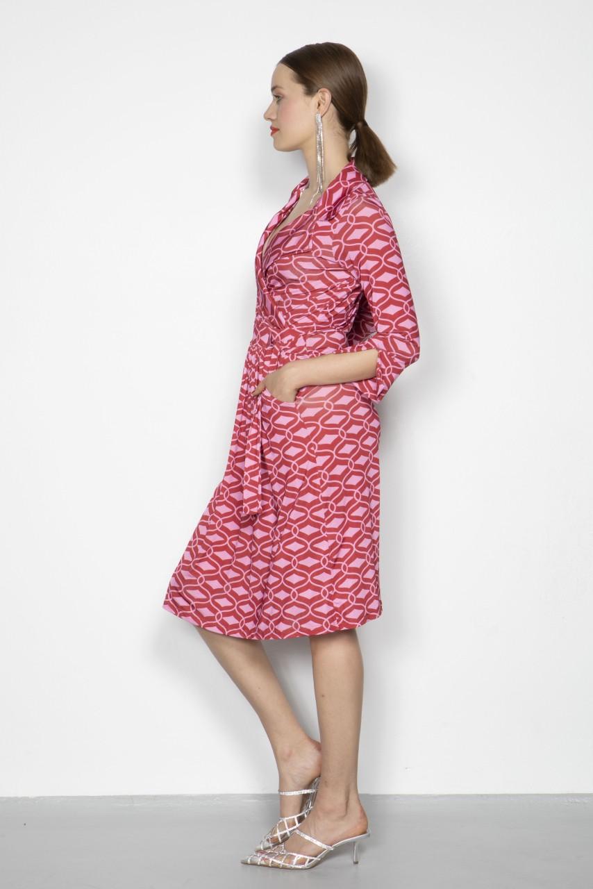 Marivie Oh, Yeah waffle red/rosé Dress 50% Rabatt für begrenzte Zeit