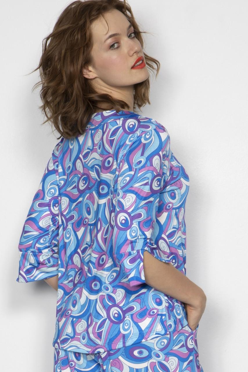 Marivie Top - Honey pucci blue/magenta Top Online