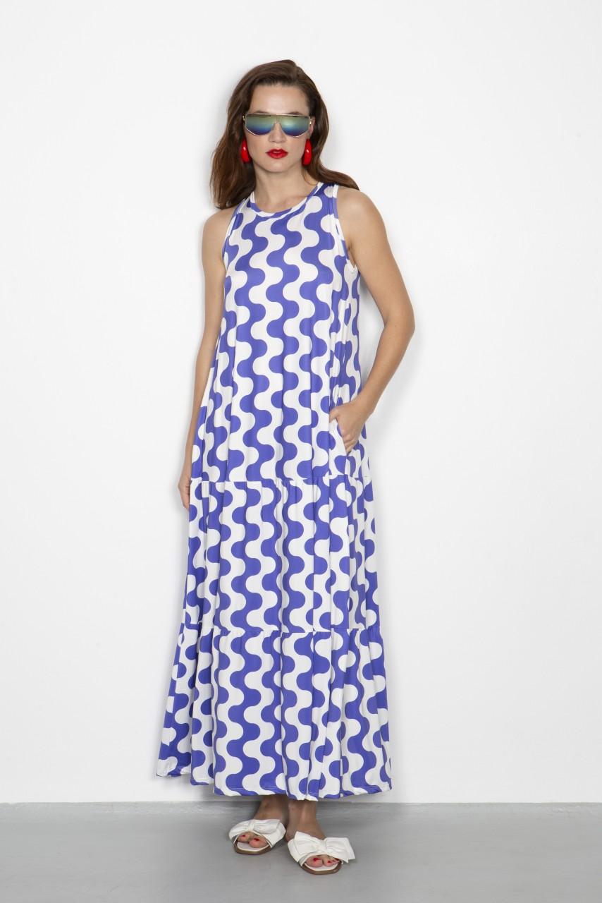 Marivie Darling waves creme/violet Dress Begrenztes Angebot